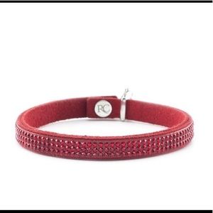 Rustic Cuff with Red Swarovski